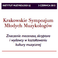 miniatura Krakowskie Sympozjum Młodych Muzykologów